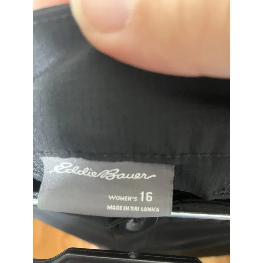 Eddie Bauer Pants Womens 16 Stretch Ripstop Crop Drawstring Hiking Mesh‎ Pockets